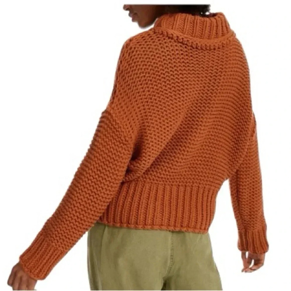 FREE PEOPLE | My Only Sunshine Cotton Blend Crew Neck Chunky Sweater Size XS - Picture 7 of 13